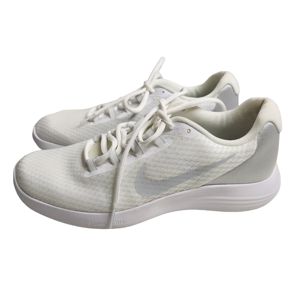 Nike Lunar Converge Mens White Mesh Shoes SZ 9 